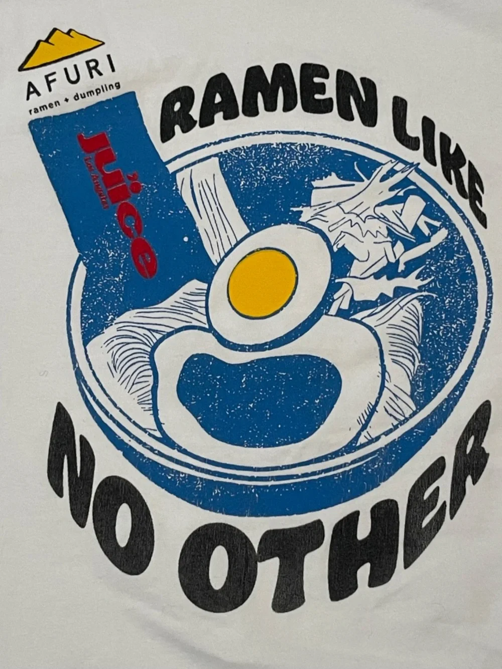 AFURI Ramen x Juice Los Angeles Tee NWOT